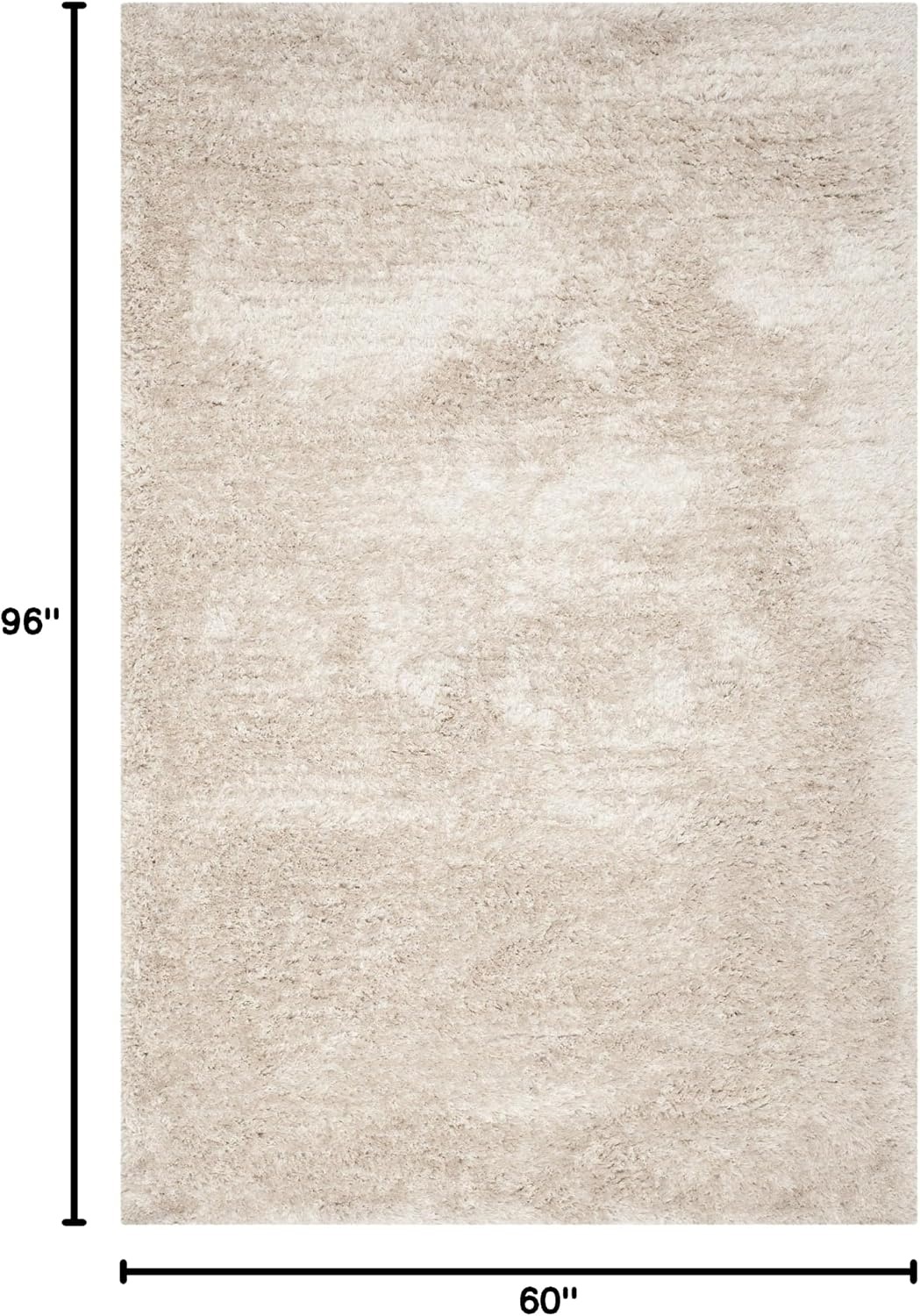 image:imageSAFAVIEH Area Rug 8x10 South Beach Shag Collection Large Snow White Handmade Ultra Plush Thick Pile Ideal for Living Room Bedroom Dining Space SBS562AChampagne