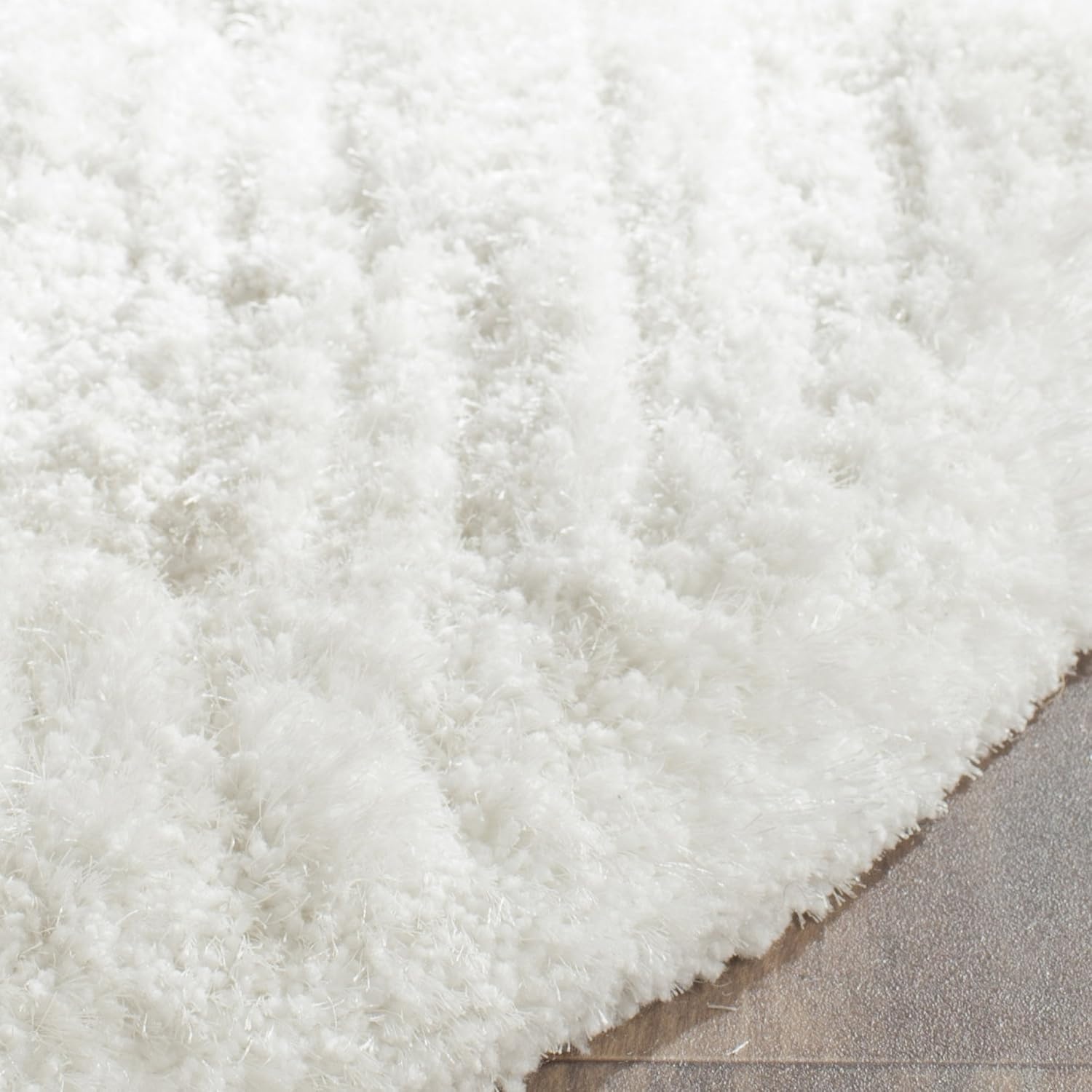 image:imageSAFAVIEH Area Rug 8x10 South Beach Shag Collection Large Snow White Handmade Ultra Plush Thick Pile Ideal for Living Room Bedroom Dining Space SBS562ASnow White