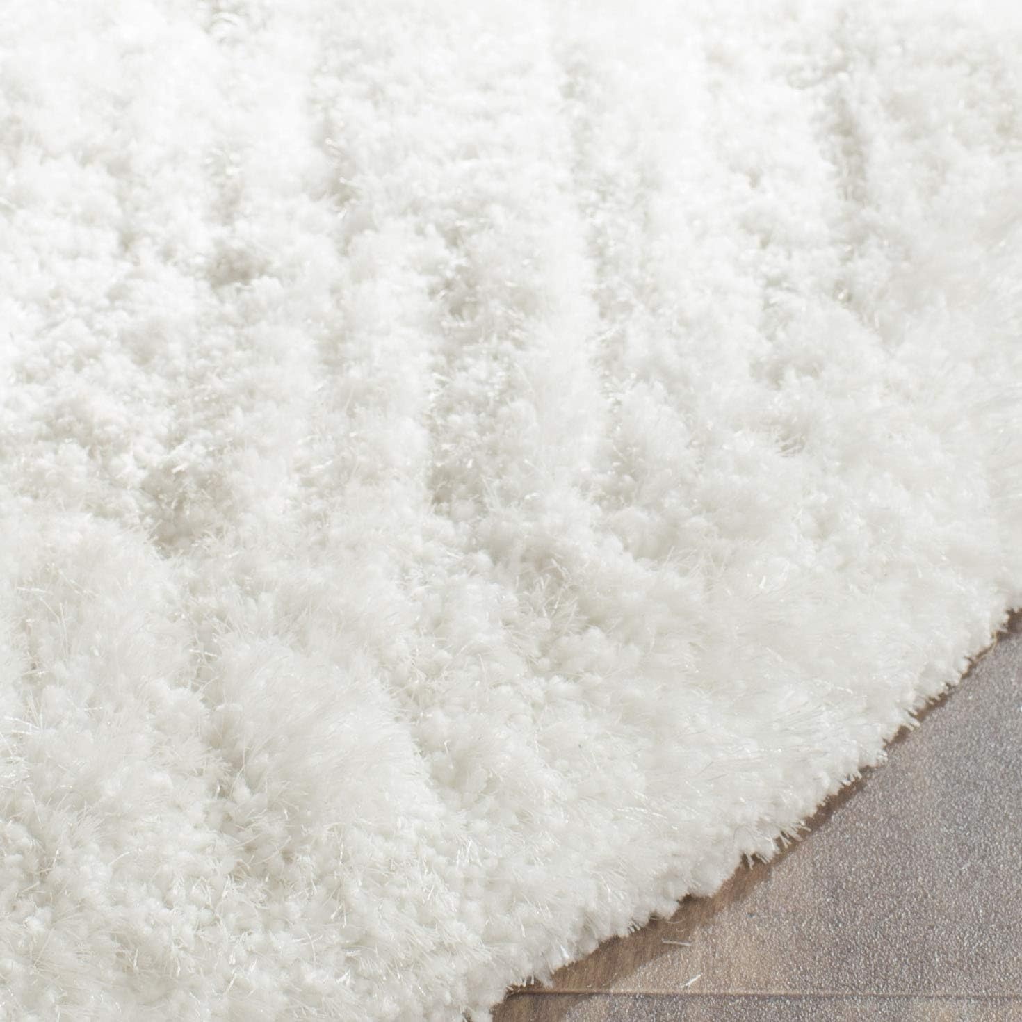 image:imageSAFAVIEH Area Rug 8x10 South Beach Shag Collection Large Snow White Handmade Ultra Plush Thick Pile Ideal for Living Room Bedroom Dining Space SBS562ASnow White