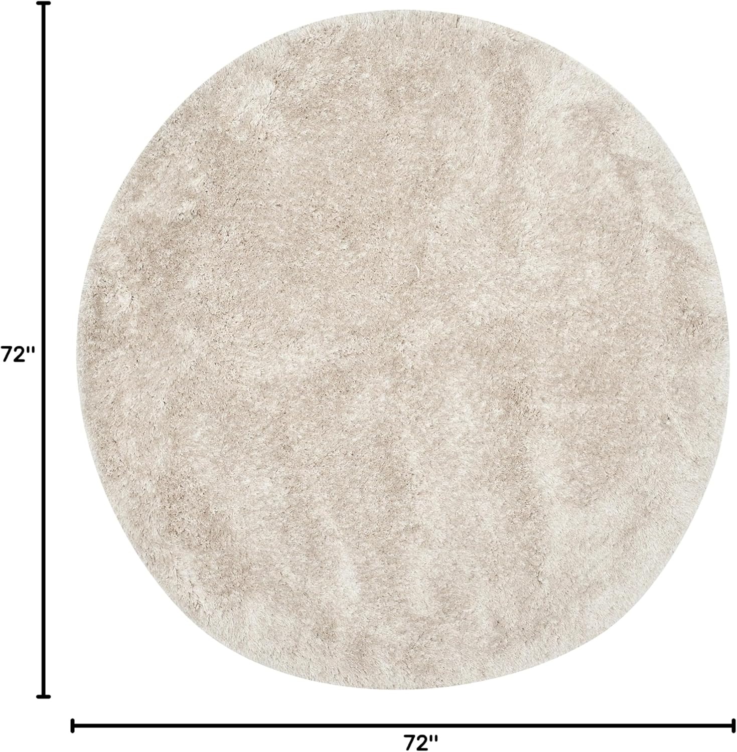 image:imageSAFAVIEH Area Rug 8x10 South Beach Shag Collection Large Snow White Handmade Ultra Plush Thick Pile Ideal for Living Room Bedroom Dining Space SBS562AChampagne