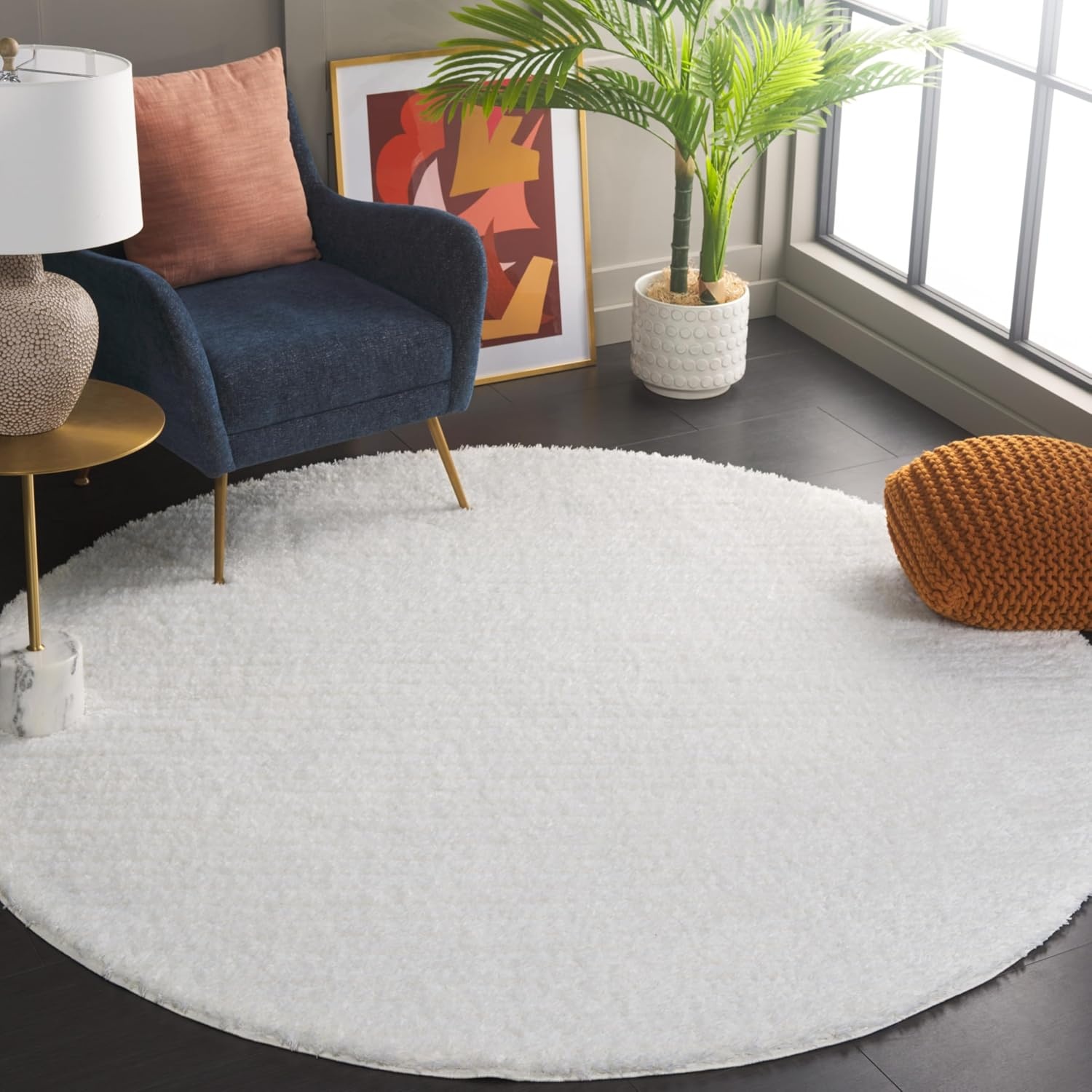 image:imageSAFAVIEH Area Rug 8x10 Tahoe Shag Collection Large Beige Modern Design NonShedding amp Easy Cleaning Plush Thick Pile Ideal for Living Room Bedroom Dining Space THO651BIvory