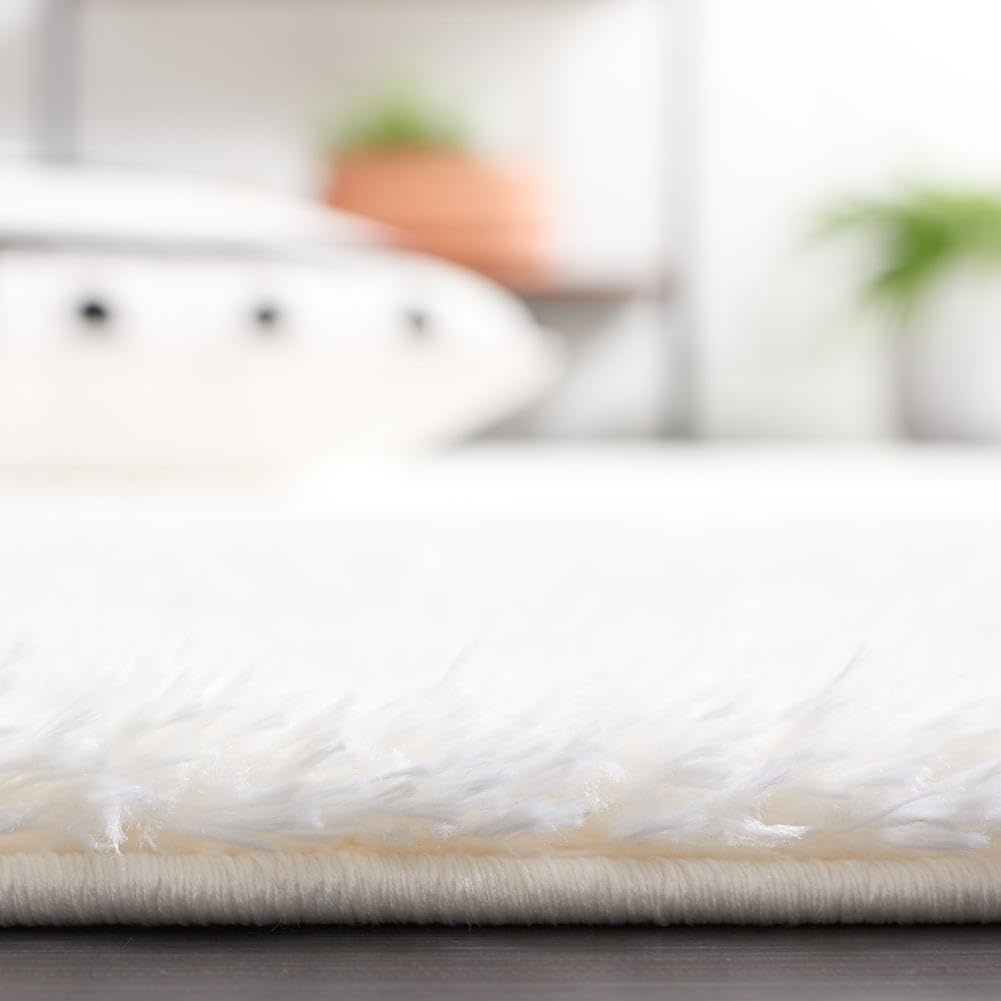 image:imageSAFAVIEH Area Rug 8x10 Tahoe Shag Collection Large Beige Modern Design NonShedding amp Easy Cleaning Plush Thick Pile Ideal for Living Room Bedroom Dining Space THO651BIvory