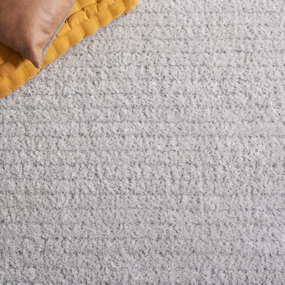 image:imageSAFAVIEH Area Rug 8x10 Tahoe Shag Collection Large Beige Modern Design NonShedding amp Easy Cleaning Plush Thick Pile Ideal for Living Room Bedroom Dining Space THO651BLight Grey