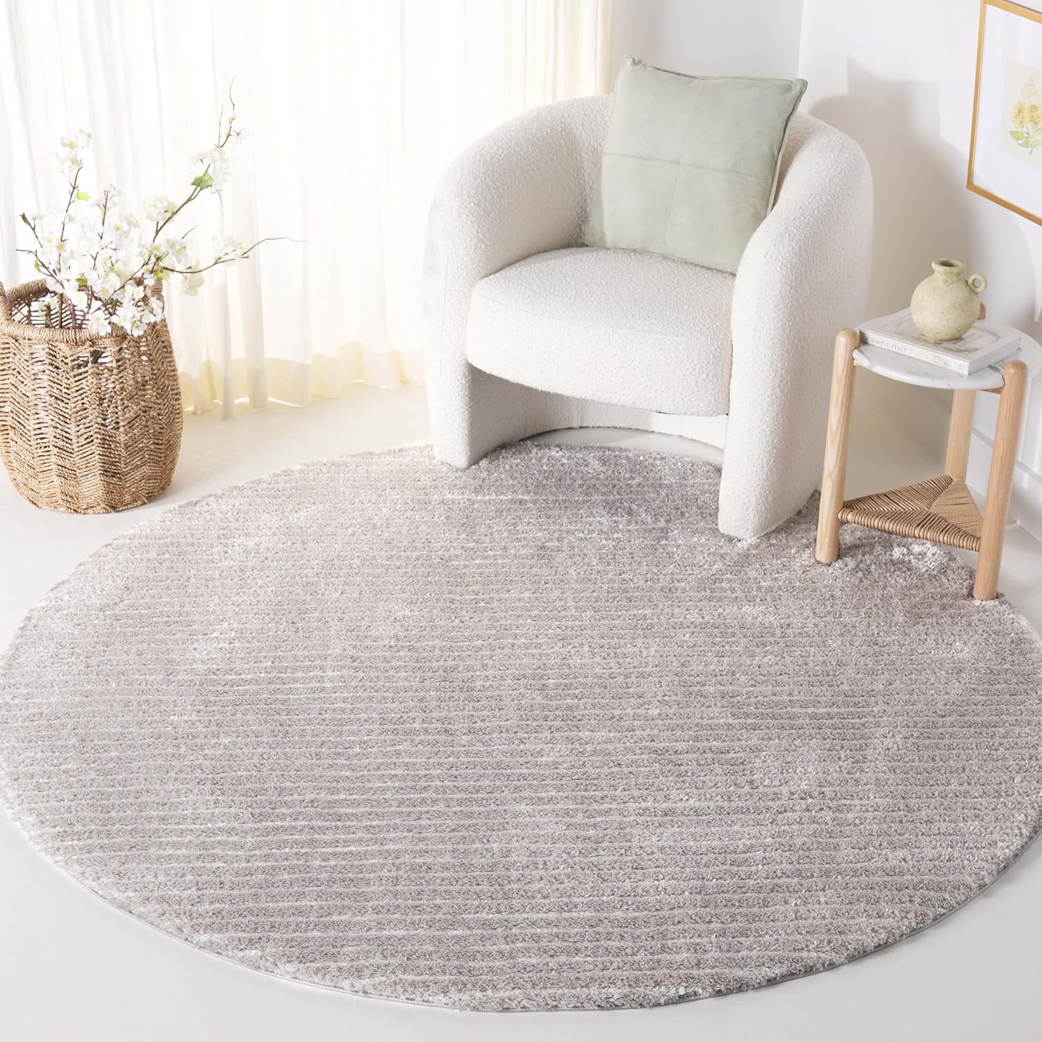 image:imageSAFAVIEH Area Rug 8x10 Tahoe Shag Collection Large Beige Modern Design NonShedding amp Easy Cleaning Plush Thick Pile Ideal for Living Room Bedroom Dining Space THO651BGrey