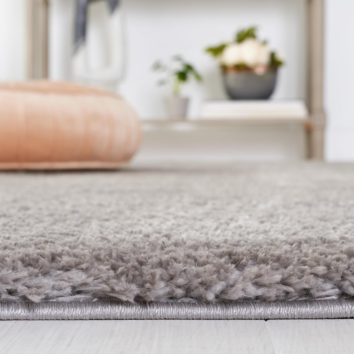 image:imageSAFAVIEH Area Rug 8x10 Tahoe Shag Collection Large Beige Modern Design NonShedding amp Easy Cleaning Plush Thick Pile Ideal for Living Room Bedroom Dining Space THO651BGrey