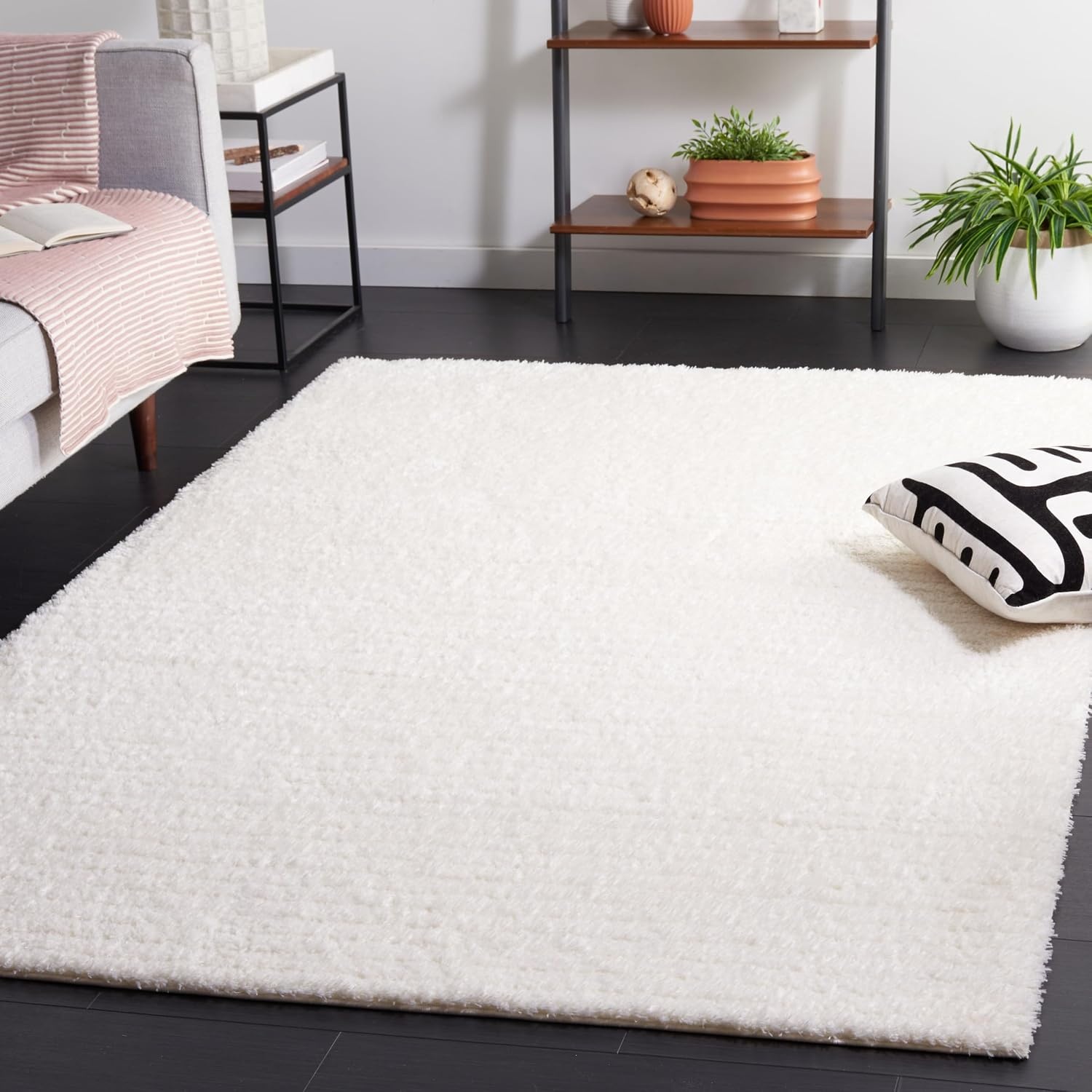 image:imageSAFAVIEH Area Rug 8x10 Tahoe Shag Collection Large Beige Modern Design NonShedding amp Easy Cleaning Plush Thick Pile Ideal for Living Room Bedroom Dining Space THO651BIvory