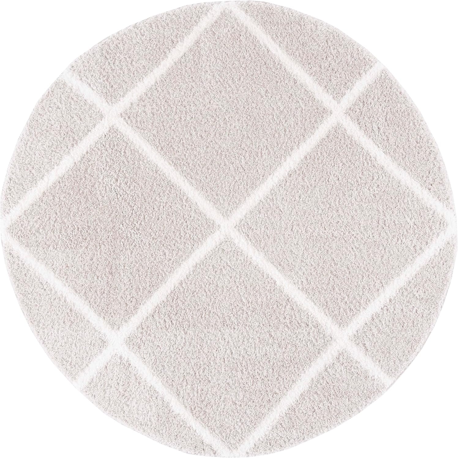image:imageSAFAVIEH Area Rug 8x10 Tahoe Shag Collection Large Black amp White Trellis Pattern NonShedding amp Easy Cleaning Plush Thick Pile Ideal for Living Room Bedroom Dining Space THO676ZSilverWhite