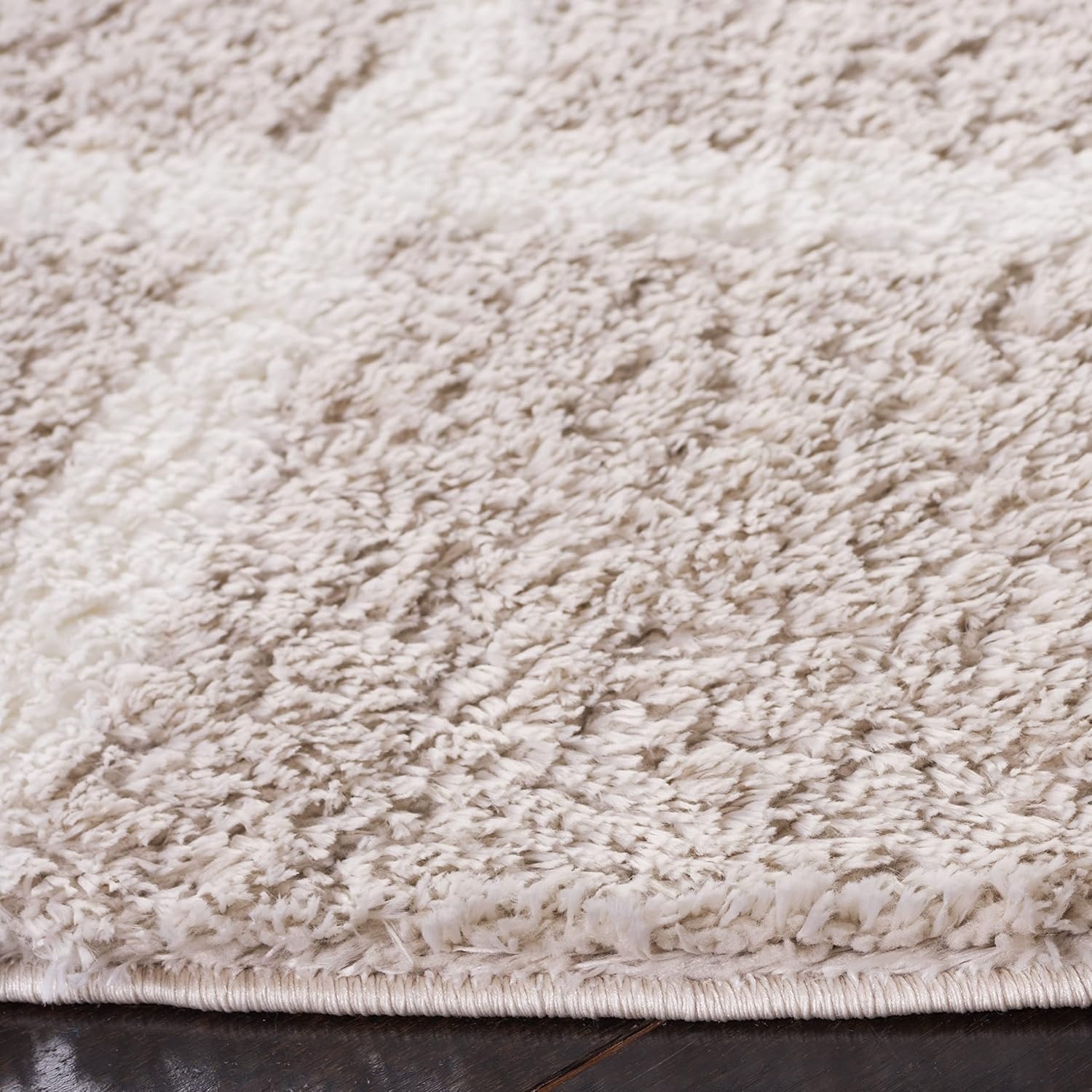 image:imageSAFAVIEH Area Rug 8x10 Tahoe Shag Collection Large Black amp White Trellis Pattern NonShedding amp Easy Cleaning Plush Thick Pile Ideal for Living Room Bedroom Dining Space THO676ZSilverWhite