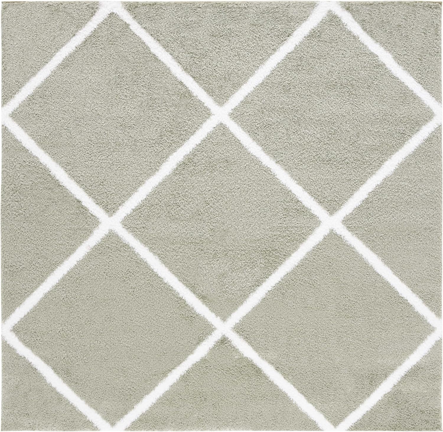 image:imageSAFAVIEH Area Rug 8x10 Tahoe Shag Collection Large Black amp White Trellis Pattern NonShedding amp Easy Cleaning Plush Thick Pile Ideal for Living Room Bedroom Dining Space THO676ZSageWhite