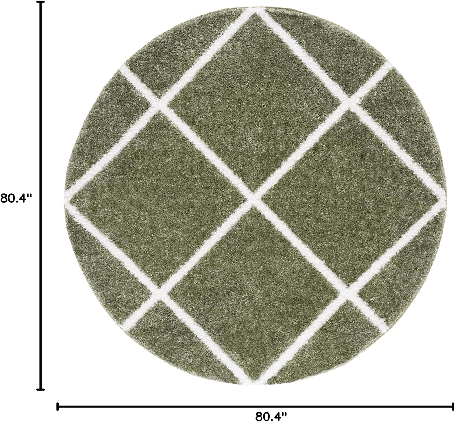image:imageSAFAVIEH Area Rug 8x10 Tahoe Shag Collection Large Black amp White Trellis Pattern NonShedding amp Easy Cleaning Plush Thick Pile Ideal for Living Room Bedroom Dining Space THO676ZSageWhite
