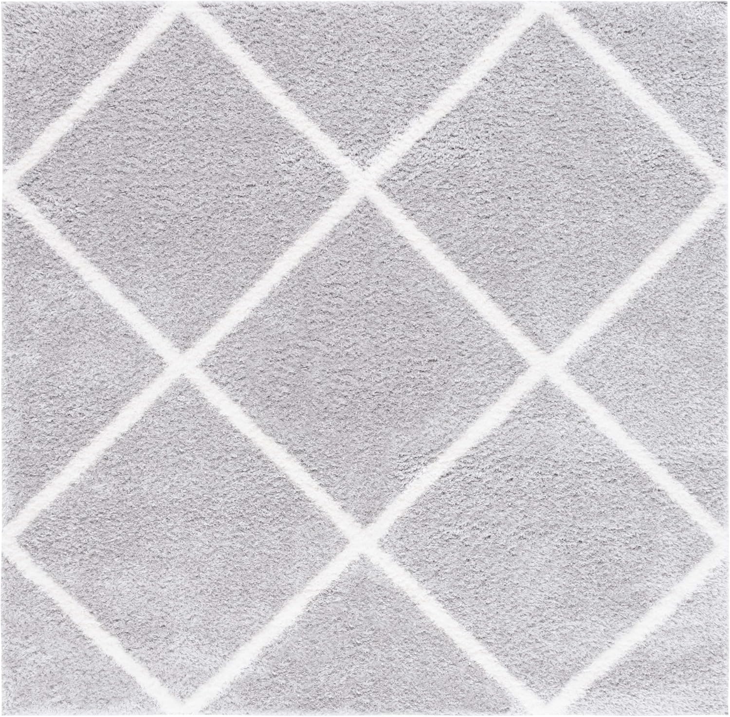 image:imageSAFAVIEH Area Rug 8x10 Tahoe Shag Collection Large Black amp White Trellis Pattern NonShedding amp Easy Cleaning Plush Thick Pile Ideal for Living Room Bedroom Dining Space THO676ZLight GreyWhite