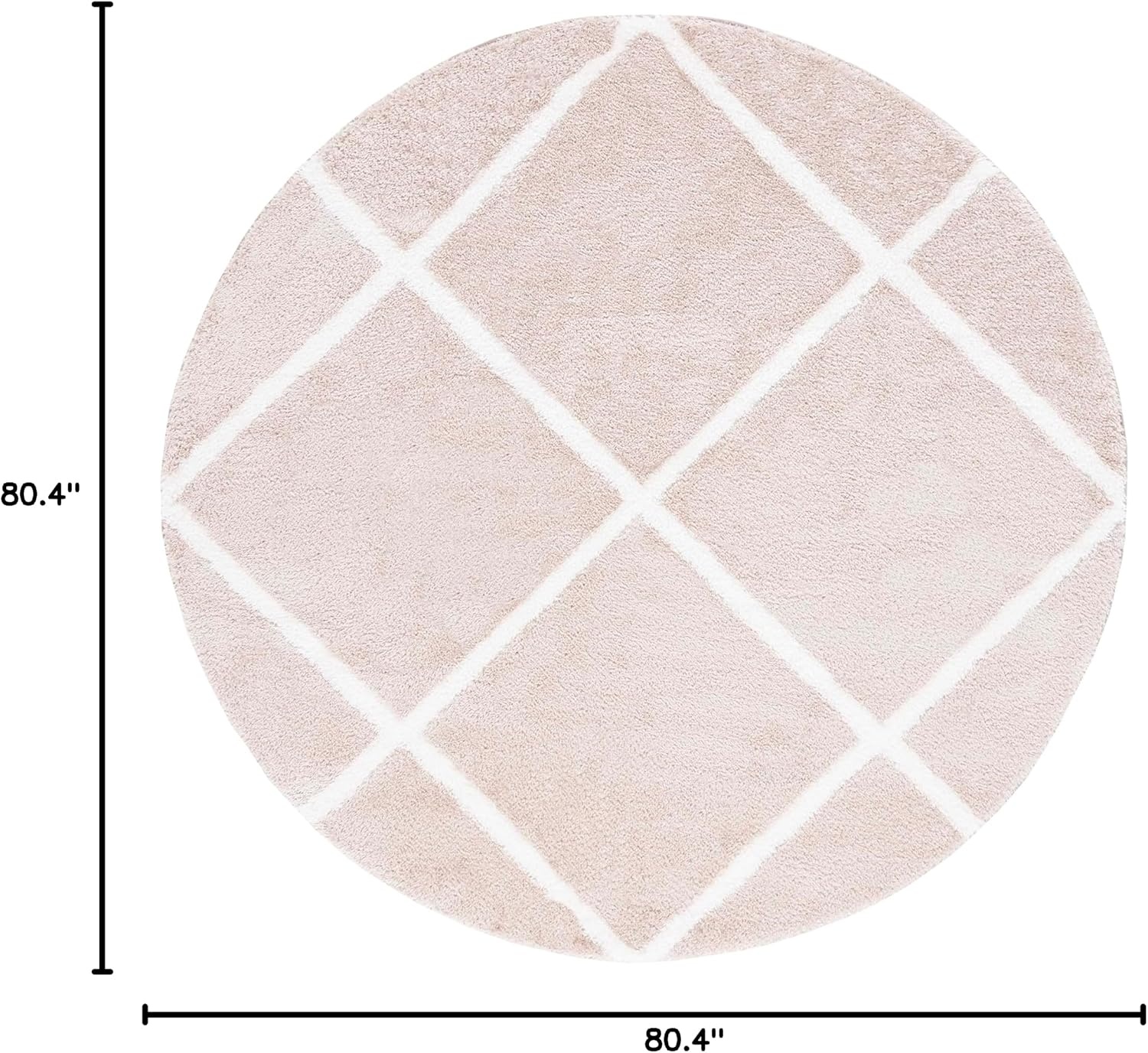 image:imageSAFAVIEH Area Rug 8x10 Tahoe Shag Collection Large Black amp White Trellis Pattern NonShedding amp Easy Cleaning Plush Thick Pile Ideal for Living Room Bedroom Dining Space THO676ZBeigeWhite