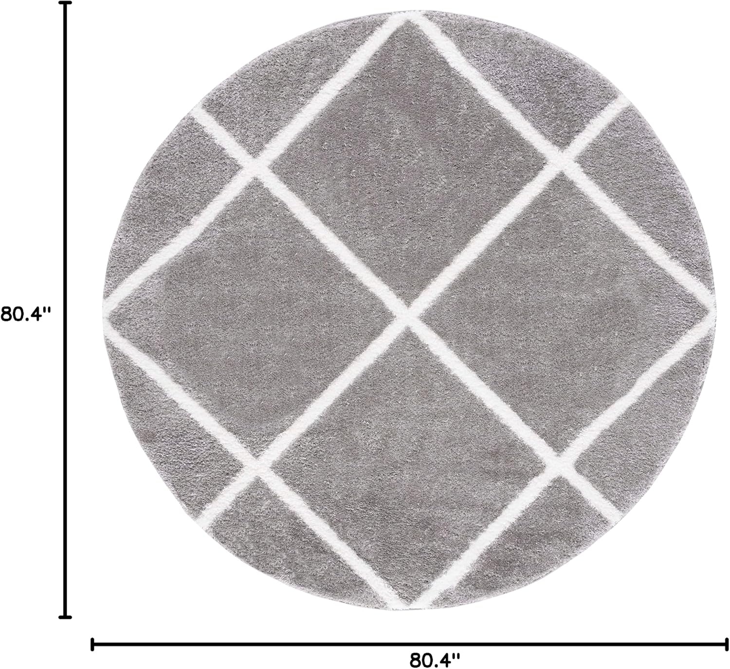 image:imageSAFAVIEH Area Rug 8x10 Tahoe Shag Collection Large Black amp White Trellis Pattern NonShedding amp Easy Cleaning Plush Thick Pile Ideal for Living Room Bedroom Dining Space THO676ZGreyWhite