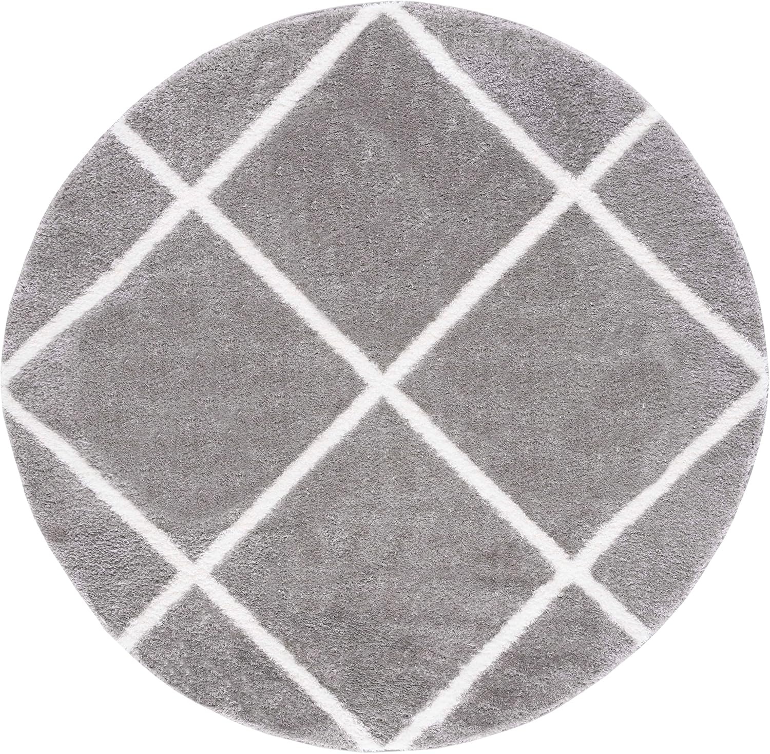 image:imageSAFAVIEH Area Rug 8x10 Tahoe Shag Collection Large Black amp White Trellis Pattern NonShedding amp Easy Cleaning Plush Thick Pile Ideal for Living Room Bedroom Dining Space THO676ZGreyWhite