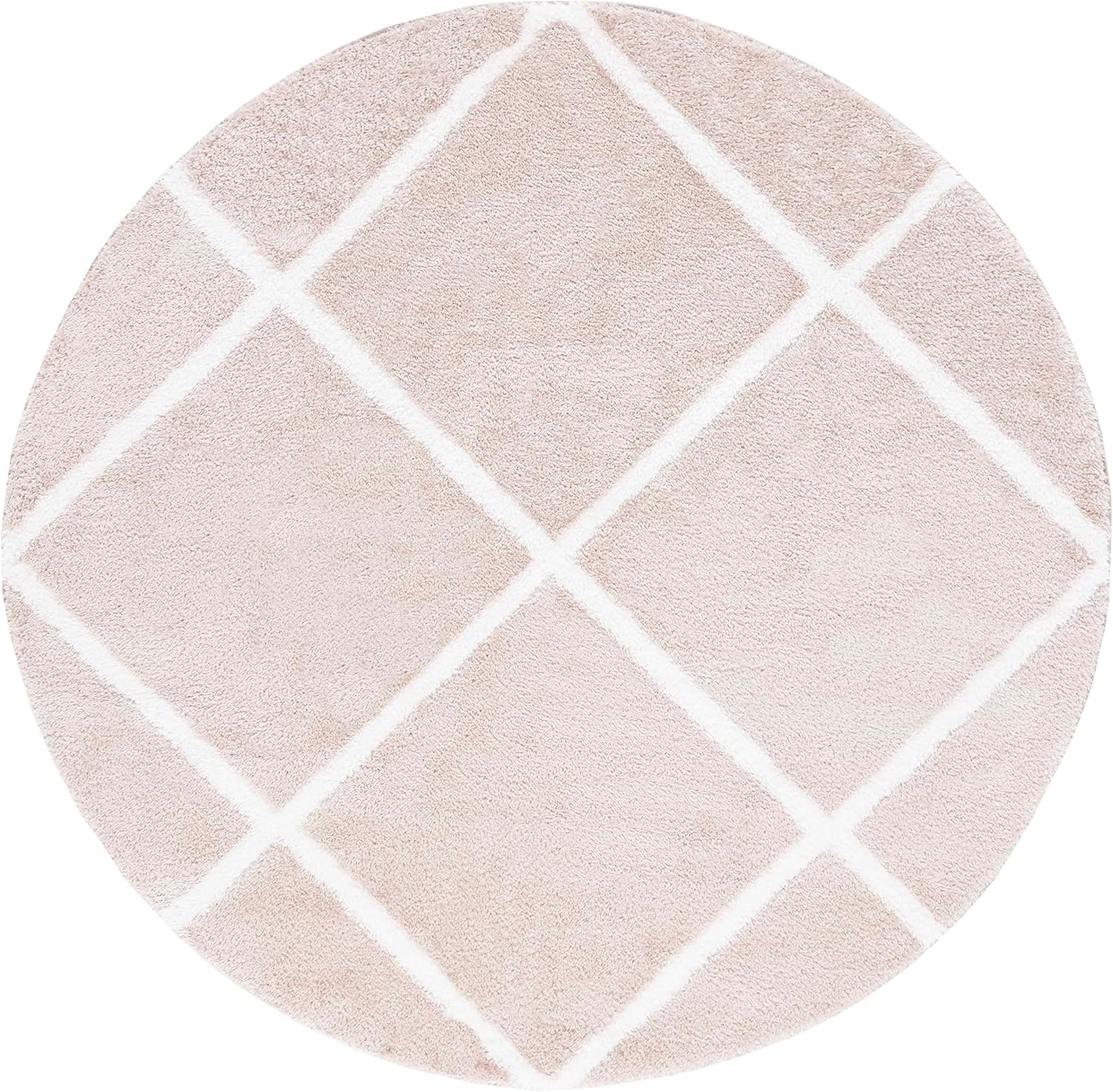 image:imageSAFAVIEH Area Rug 8x10 Tahoe Shag Collection Large Black amp White Trellis Pattern NonShedding amp Easy Cleaning Plush Thick Pile Ideal for Living Room Bedroom Dining Space THO676ZBeigeWhite