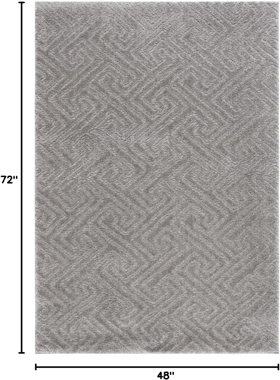 image:imageSAFAVIEH Area Rug 8x10 Tahoe Shag Collection Large Grey Modern Design NonShedding amp Easy Cleaning Plush Thick Pile Ideal for Living Room Bedroom Dining Space THO652FGrey