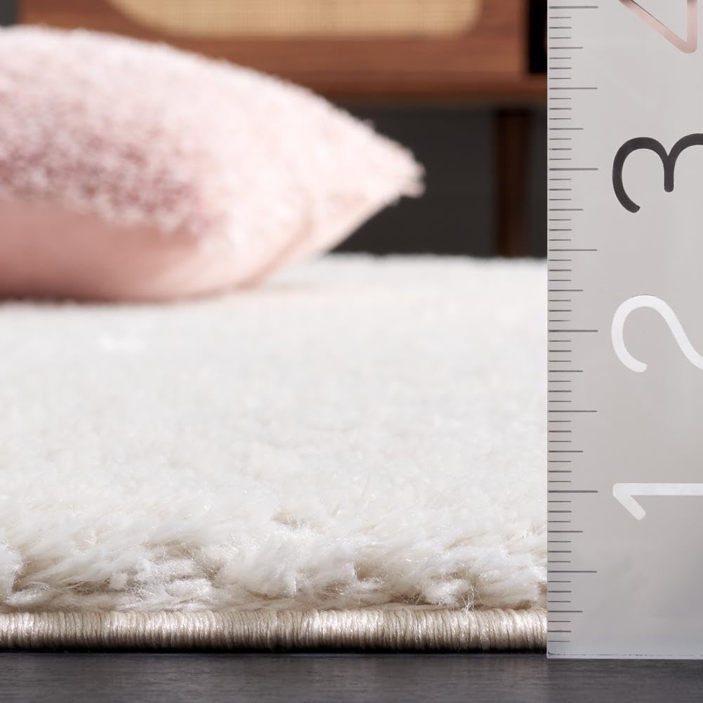 image:imageSAFAVIEH Area Rug 8x10 Tahoe Shag Collection Large Grey Modern Design NonShedding amp Easy Cleaning Plush Thick Pile Ideal for Living Room Bedroom Dining Space THO652FIvory