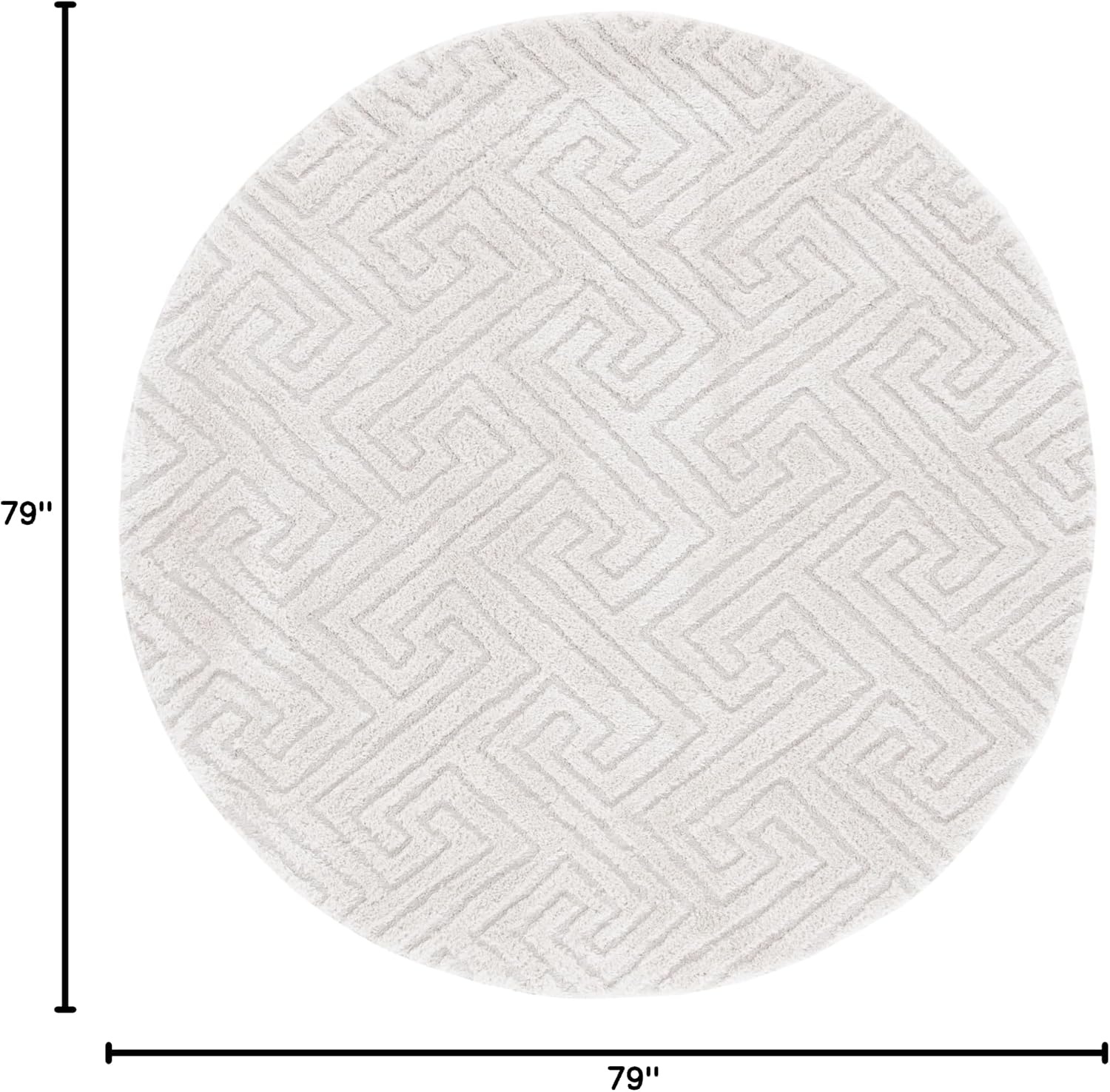 image:imageSAFAVIEH Area Rug 8x10 Tahoe Shag Collection Large Grey Modern Design NonShedding amp Easy Cleaning Plush Thick Pile Ideal for Living Room Bedroom Dining Space THO652FIvory