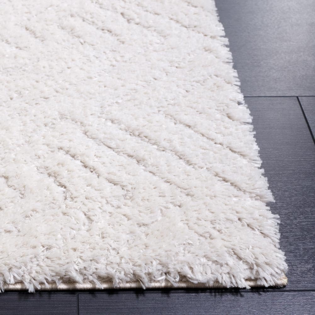 image:imageSAFAVIEH Area Rug 8x10 Tahoe Shag Collection Large Grey Modern Design NonShedding amp Easy Cleaning Plush Thick Pile Ideal for Living Room Bedroom Dining Space THO652FIvory