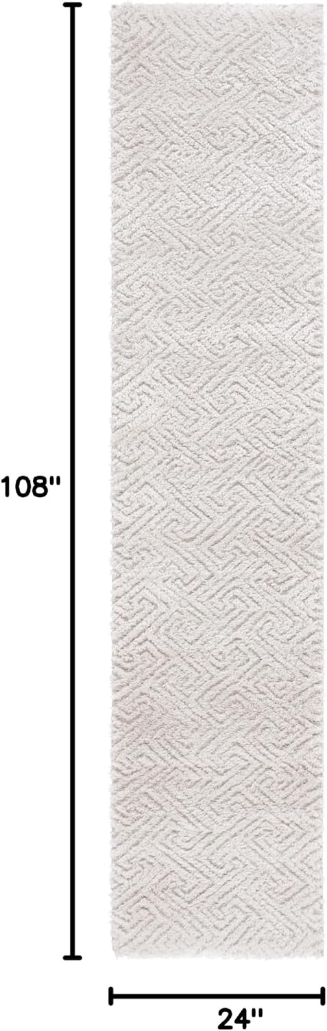 image:imageSAFAVIEH Area Rug 8x10 Tahoe Shag Collection Large Grey Modern Design NonShedding amp Easy Cleaning Plush Thick Pile Ideal for Living Room Bedroom Dining Space THO652FIvory