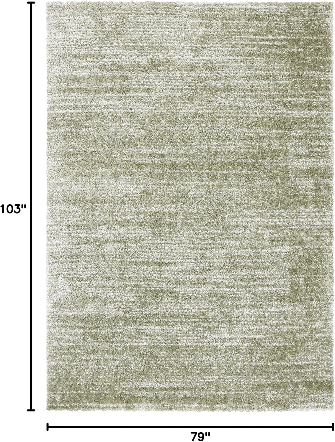 image:imageSAFAVIEH Area Rug 8x10 Tahoe Shag Collection Large Ivory amp Grey Modern Design NonShedding amp Easy Cleaning Plush Thick Pile Ideal for Living Room Bedroom Dining Space THO653ASageIvory