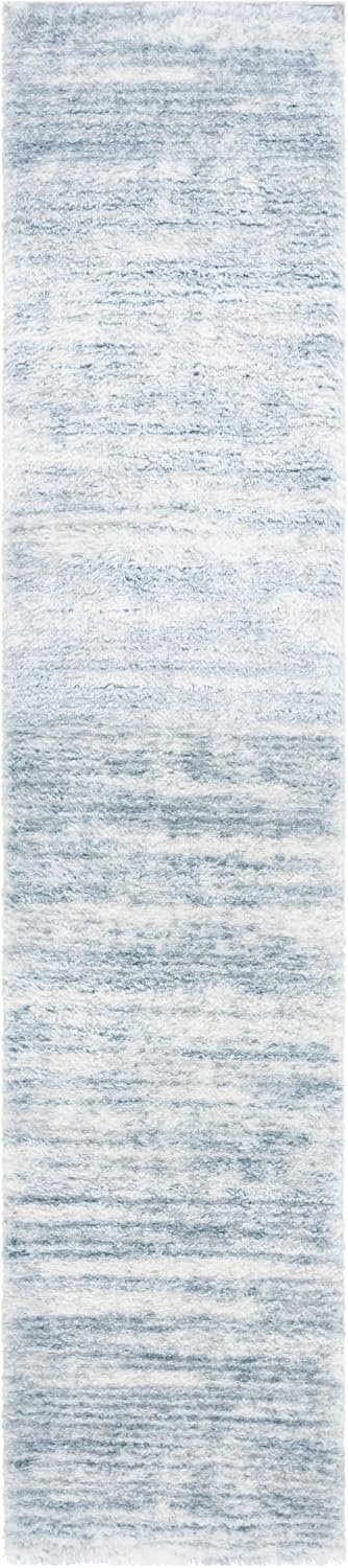 image:imageSAFAVIEH Area Rug 8x10 Tahoe Shag Collection Large Ivory amp Grey Modern Design NonShedding amp Easy Cleaning Plush Thick Pile Ideal for Living Room Bedroom Dining Space THO653ABlueIvory