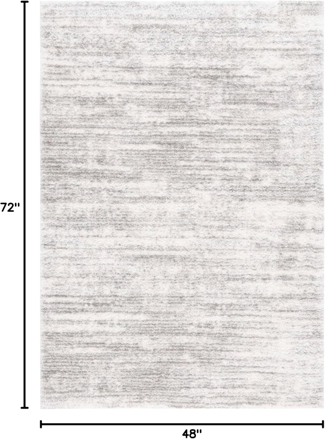 image:imageSAFAVIEH Area Rug 8x10 Tahoe Shag Collection Large Ivory amp Grey Modern Design NonShedding amp Easy Cleaning Plush Thick Pile Ideal for Living Room Bedroom Dining Space THO653AIvoryGrey