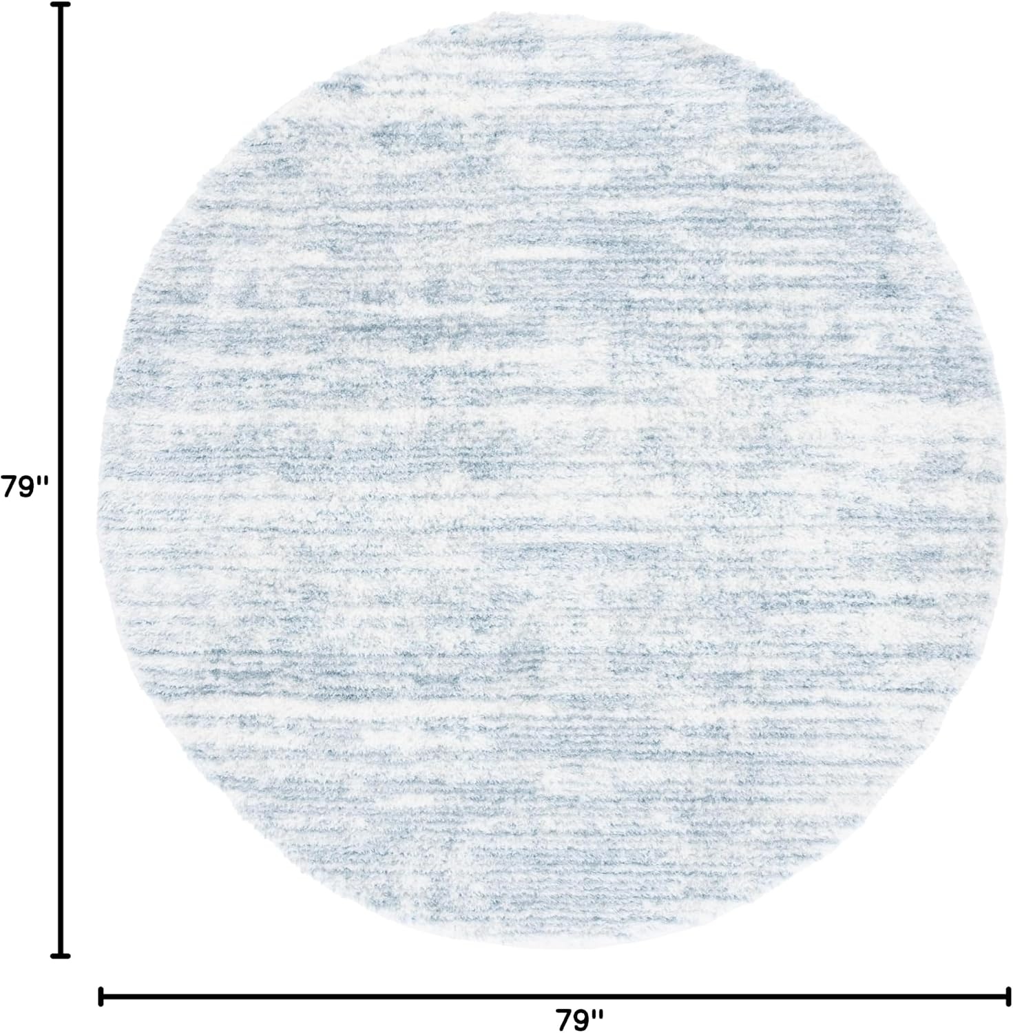 image:imageSAFAVIEH Area Rug 8x10 Tahoe Shag Collection Large Ivory amp Grey Modern Design NonShedding amp Easy Cleaning Plush Thick Pile Ideal for Living Room Bedroom Dining Space THO653ABlueIvory