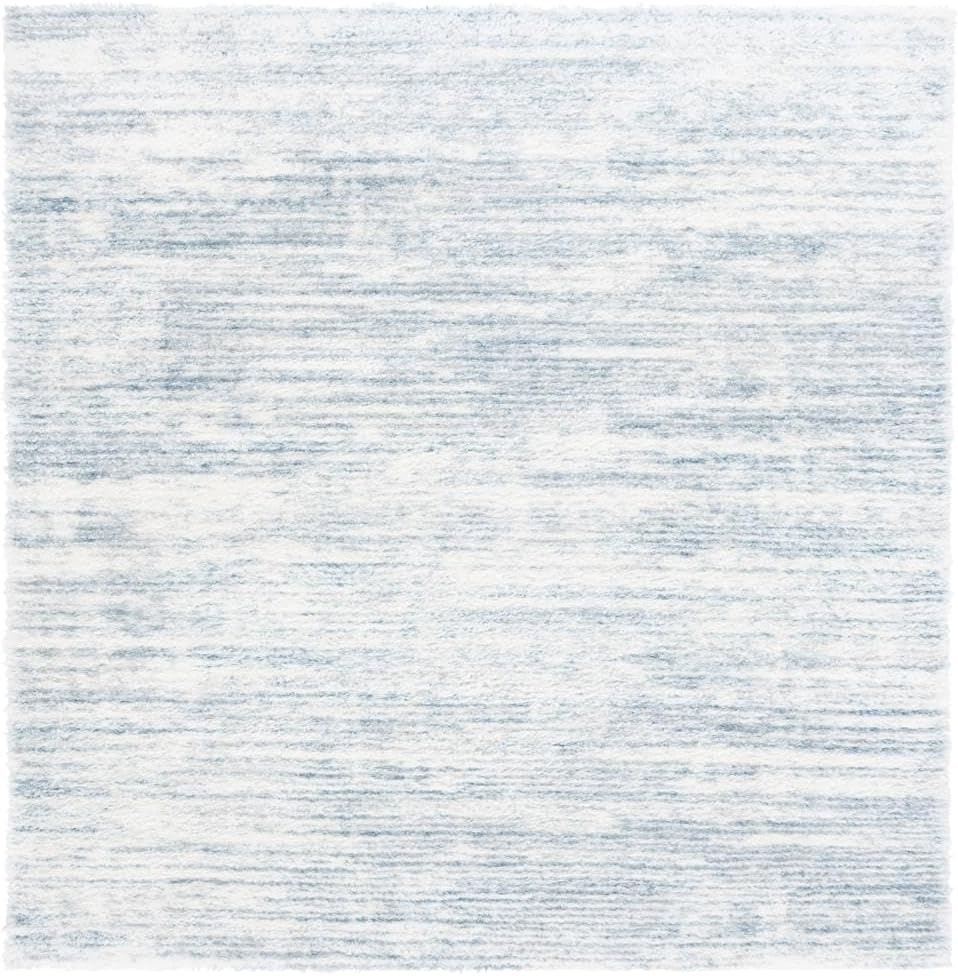 image:imageSAFAVIEH Area Rug 8x10 Tahoe Shag Collection Large Ivory amp Grey Modern Design NonShedding amp Easy Cleaning Plush Thick Pile Ideal for Living Room Bedroom Dining Space THO653ABlueIvory