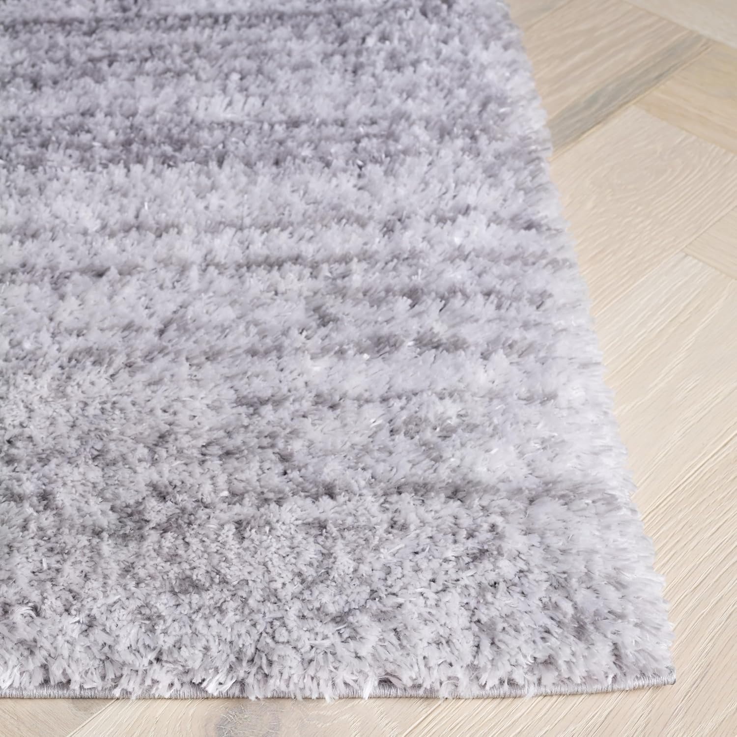 image:imageSAFAVIEH Area Rug 8x10 Tahoe Shag Collection Large Ivory amp Grey Modern Design NonShedding amp Easy Cleaning Plush Thick Pile Ideal for Living Room Bedroom Dining Space THO653AGreyDark Grey