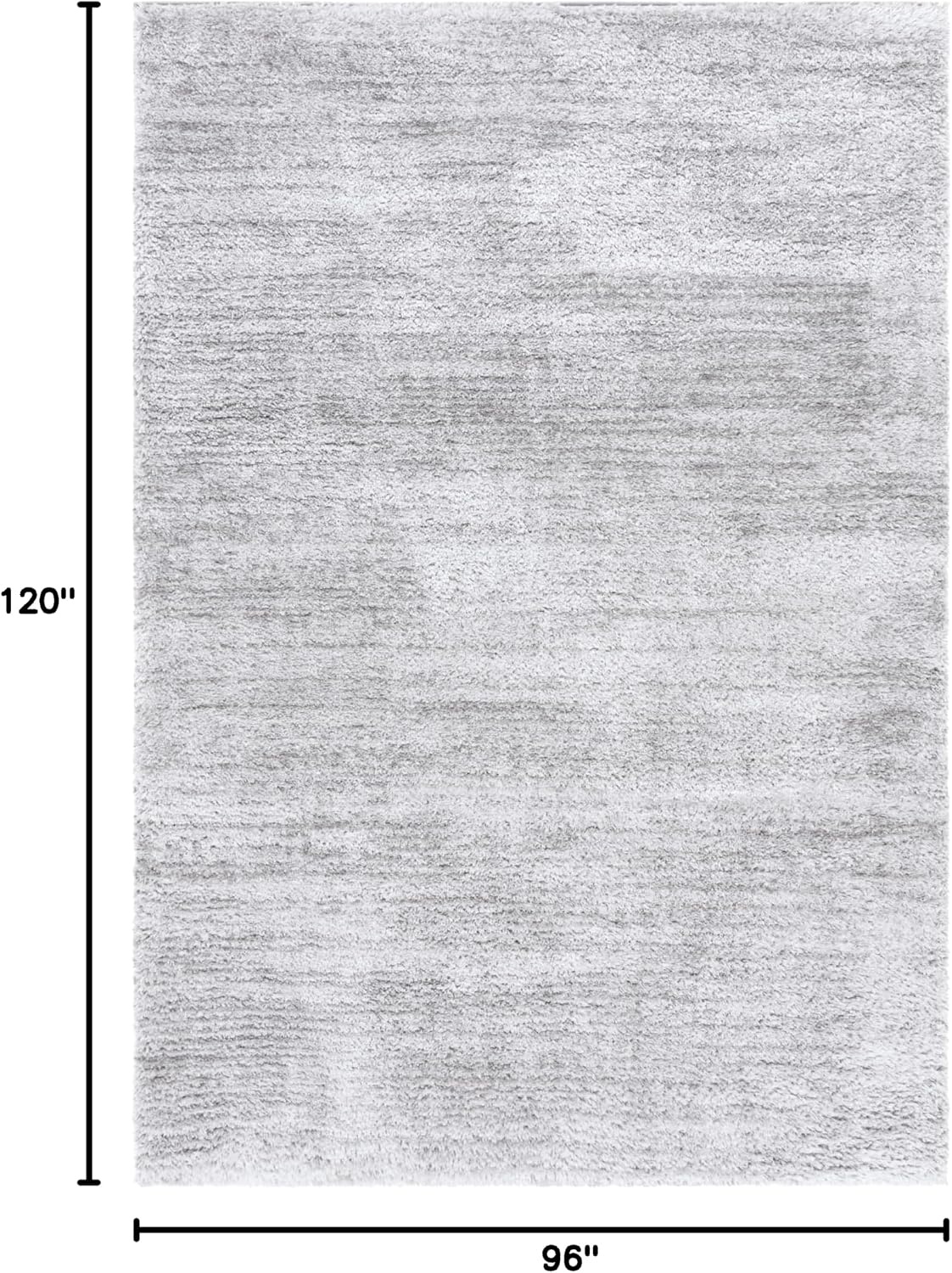 image:imageSAFAVIEH Area Rug 8x10 Tahoe Shag Collection Large Ivory amp Grey Modern Design NonShedding amp Easy Cleaning Plush Thick Pile Ideal for Living Room Bedroom Dining Space THO653AGreyDark Grey