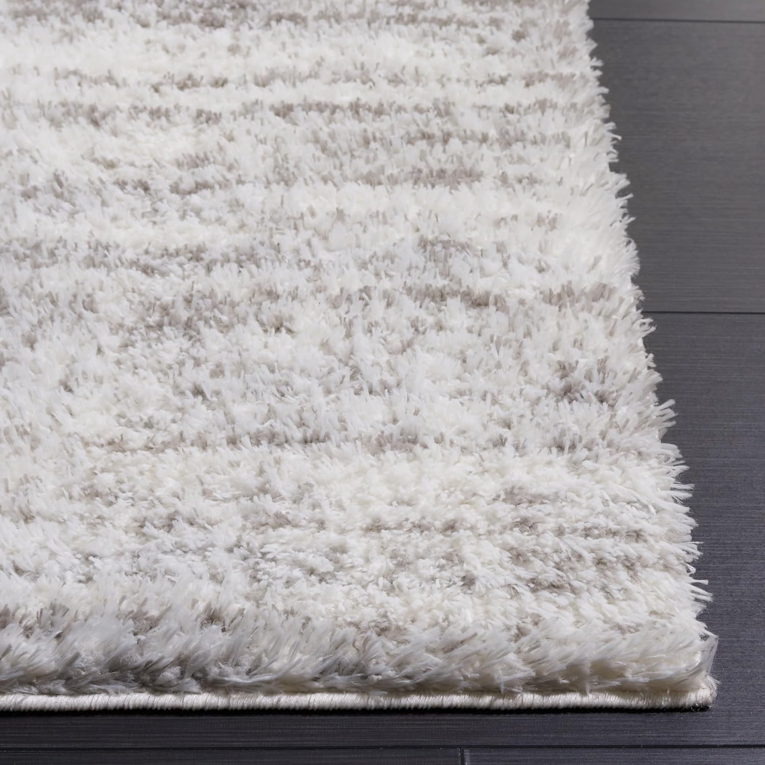 image:imageSAFAVIEH Area Rug 8x10 Tahoe Shag Collection Large Ivory amp Grey Modern Design NonShedding amp Easy Cleaning Plush Thick Pile Ideal for Living Room Bedroom Dining Space THO653AIvoryGrey