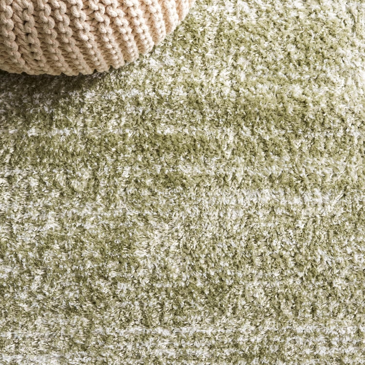 image:imageSAFAVIEH Area Rug 8x10 Tahoe Shag Collection Large Ivory amp Grey Modern Design NonShedding amp Easy Cleaning Plush Thick Pile Ideal for Living Room Bedroom Dining Space THO653ASageIvory
