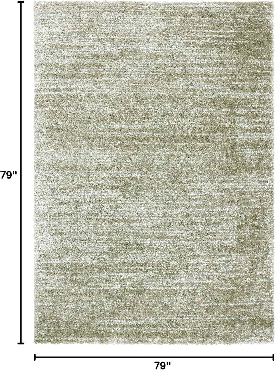 image:imageSAFAVIEH Area Rug 8x10 Tahoe Shag Collection Large Ivory amp Grey Modern Design NonShedding amp Easy Cleaning Plush Thick Pile Ideal for Living Room Bedroom Dining Space THO653ASageIvory