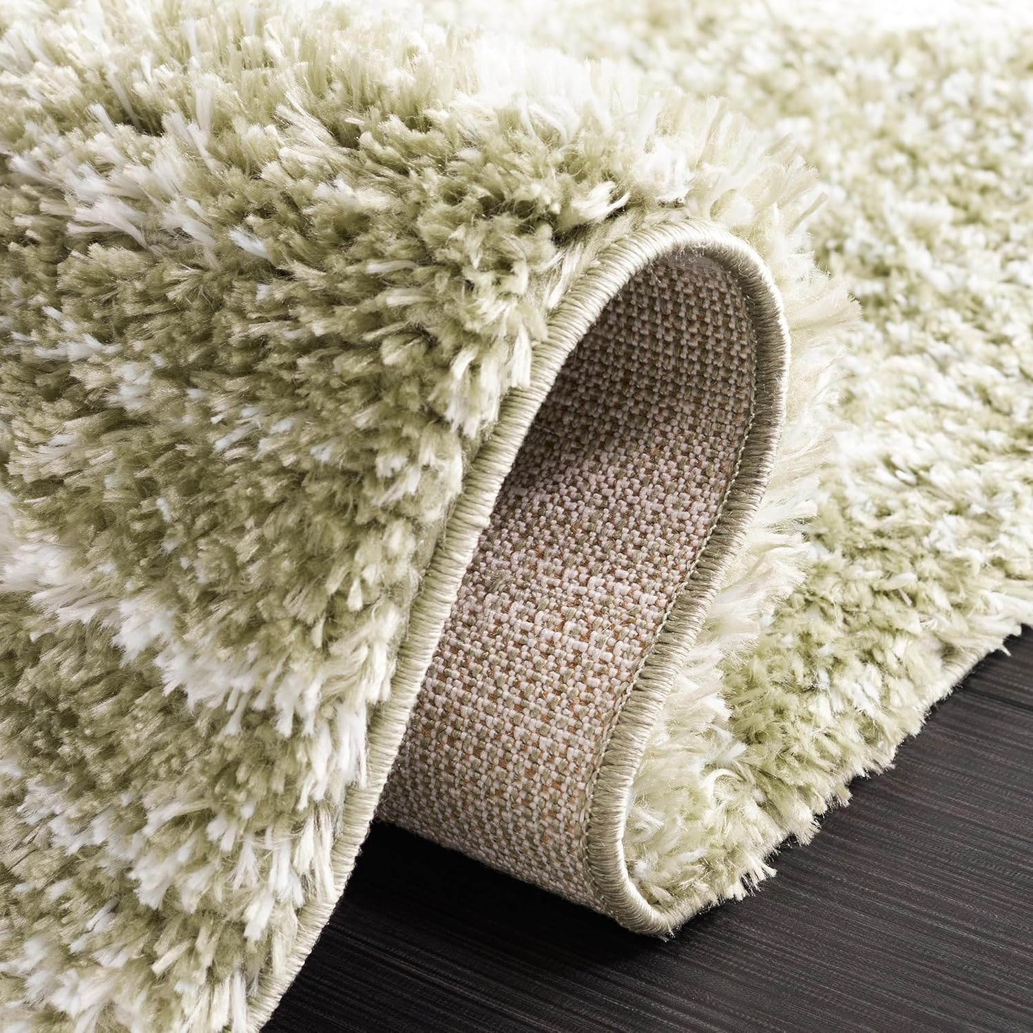 image:imageSAFAVIEH Area Rug 8x10 Tahoe Shag Collection Large Ivory amp Grey Modern Design NonShedding amp Easy Cleaning Plush Thick Pile Ideal for Living Room Bedroom Dining Space THO653ASageIvory