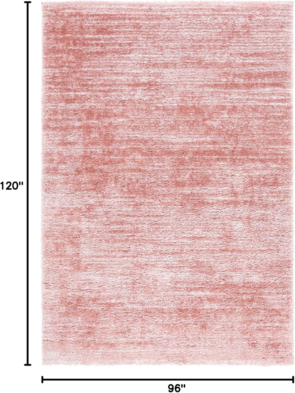 image:imageSAFAVIEH Area Rug 8x10 Tahoe Shag Collection Large Ivory amp Grey Modern Design NonShedding amp Easy Cleaning Plush Thick Pile Ideal for Living Room Bedroom Dining Space THO653APinkIvory