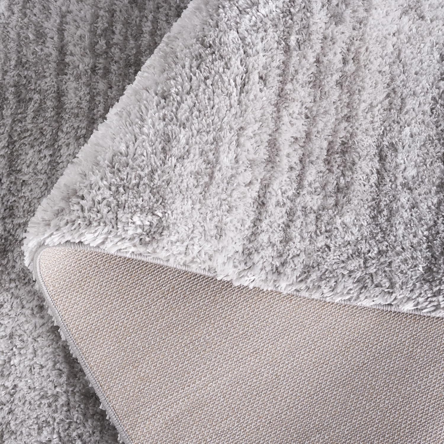 image:imageSAFAVIEH Area Rug 8x10 Tahoe Shag Collection Large Ivory amp Grey Modern Design NonShedding amp Easy Cleaning Plush Thick Pile Ideal for Living Room Bedroom Dining Space THO653AGreyDark Grey