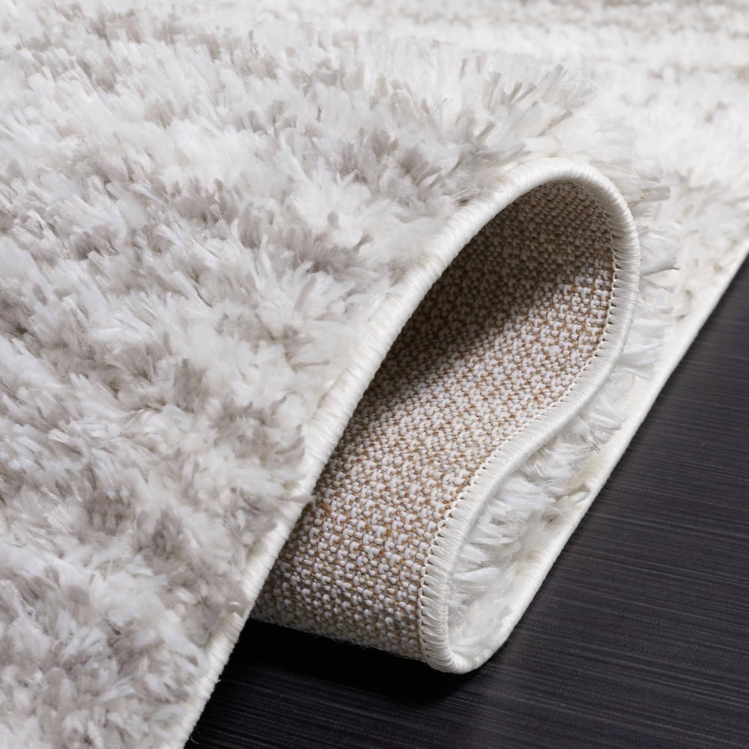 image:imageSAFAVIEH Area Rug 8x10 Tahoe Shag Collection Large Ivory amp Grey Modern Design NonShedding amp Easy Cleaning Plush Thick Pile Ideal for Living Room Bedroom Dining Space THO653AIvoryGrey