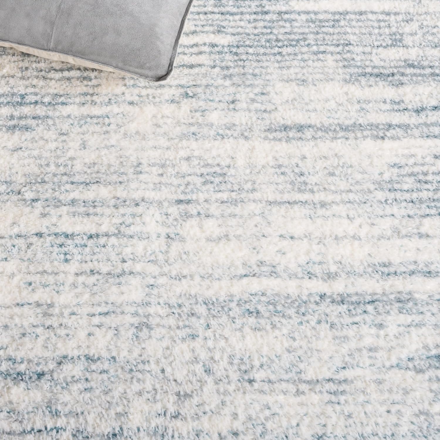 image:imageSAFAVIEH Area Rug 8x10 Tahoe Shag Collection Large Ivory amp Grey Modern Design NonShedding amp Easy Cleaning Plush Thick Pile Ideal for Living Room Bedroom Dining Space THO653ABlueIvory