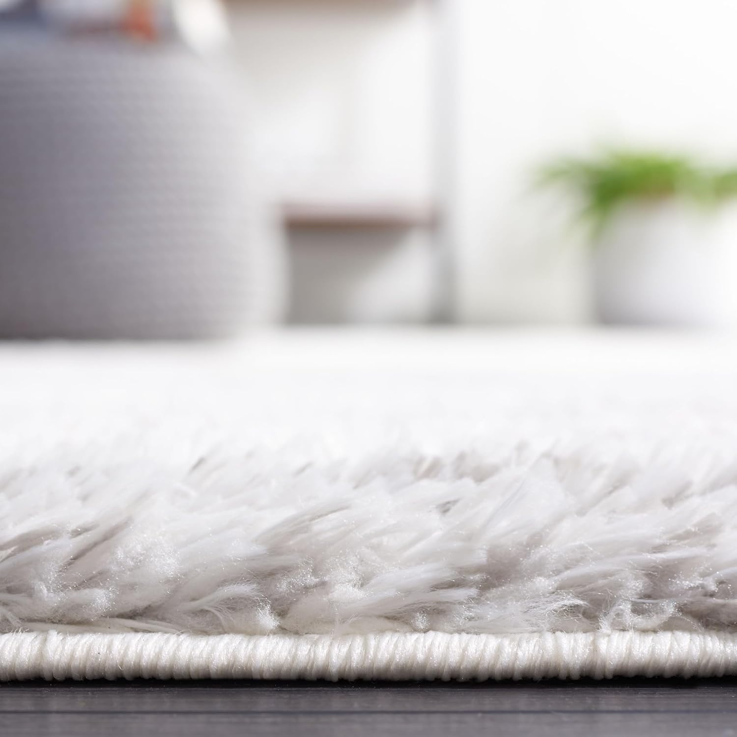 image:imageSAFAVIEH Area Rug 8x10 Tahoe Shag Collection Large Ivory amp Grey Modern Design NonShedding amp Easy Cleaning Plush Thick Pile Ideal for Living Room Bedroom Dining Space THO653AIvoryGrey
