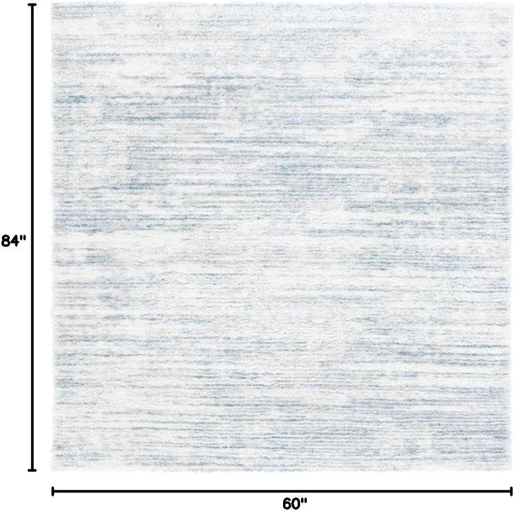 image:imageSAFAVIEH Area Rug 8x10 Tahoe Shag Collection Large Ivory amp Grey Modern Design NonShedding amp Easy Cleaning Plush Thick Pile Ideal for Living Room Bedroom Dining Space THO653ABlueIvory