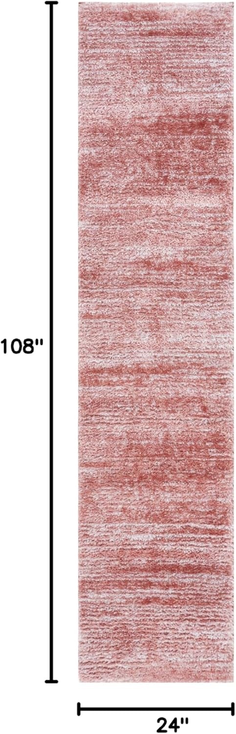 image:imageSAFAVIEH Area Rug 8x10 Tahoe Shag Collection Large Ivory amp Grey Modern Design NonShedding amp Easy Cleaning Plush Thick Pile Ideal for Living Room Bedroom Dining Space THO653APinkIvory