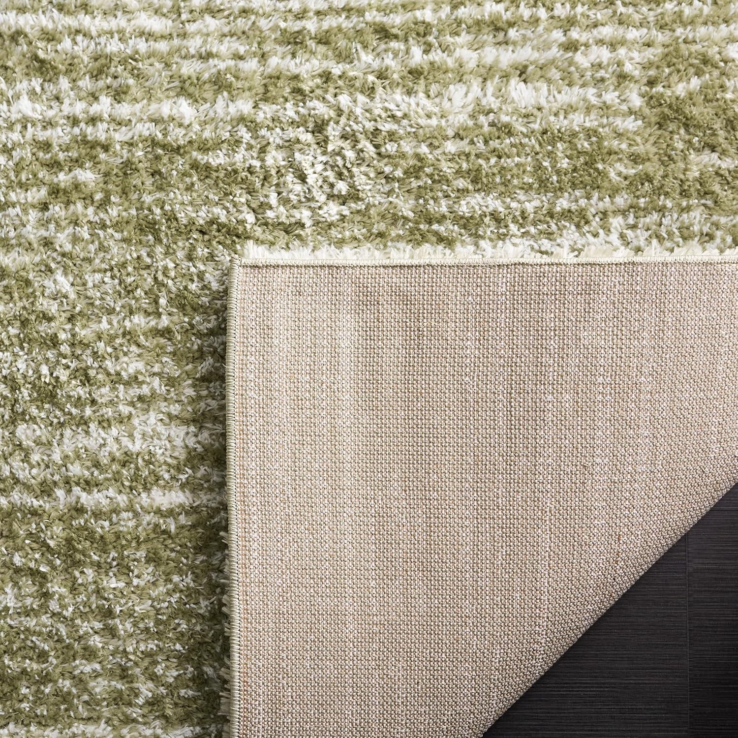 image:imageSAFAVIEH Area Rug 8x10 Tahoe Shag Collection Large Ivory amp Grey Modern Design NonShedding amp Easy Cleaning Plush Thick Pile Ideal for Living Room Bedroom Dining Space THO653ASageIvory