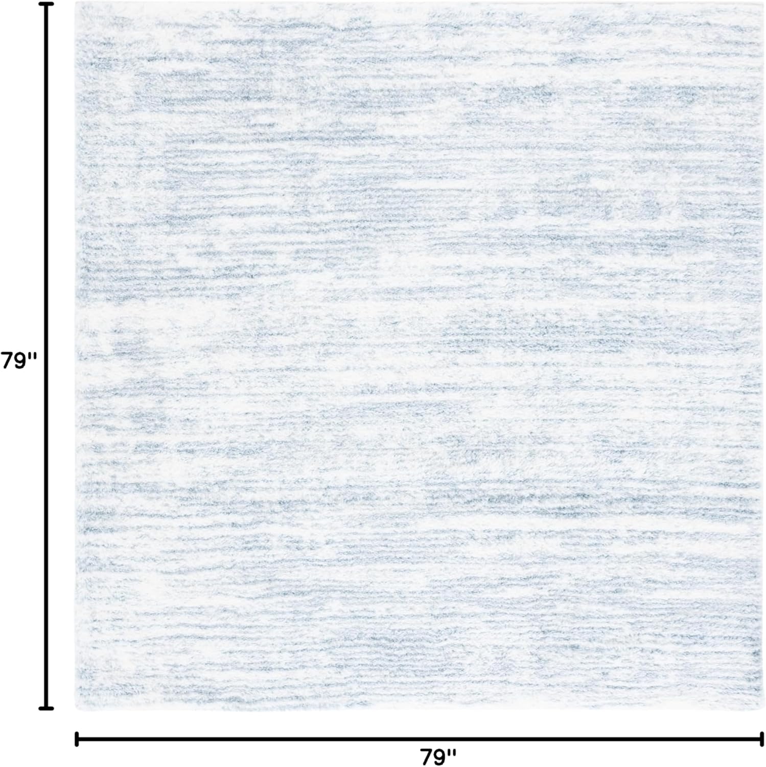 image:imageSAFAVIEH Area Rug 8x10 Tahoe Shag Collection Large Ivory amp Grey Modern Design NonShedding amp Easy Cleaning Plush Thick Pile Ideal for Living Room Bedroom Dining Space THO653ABlueIvory