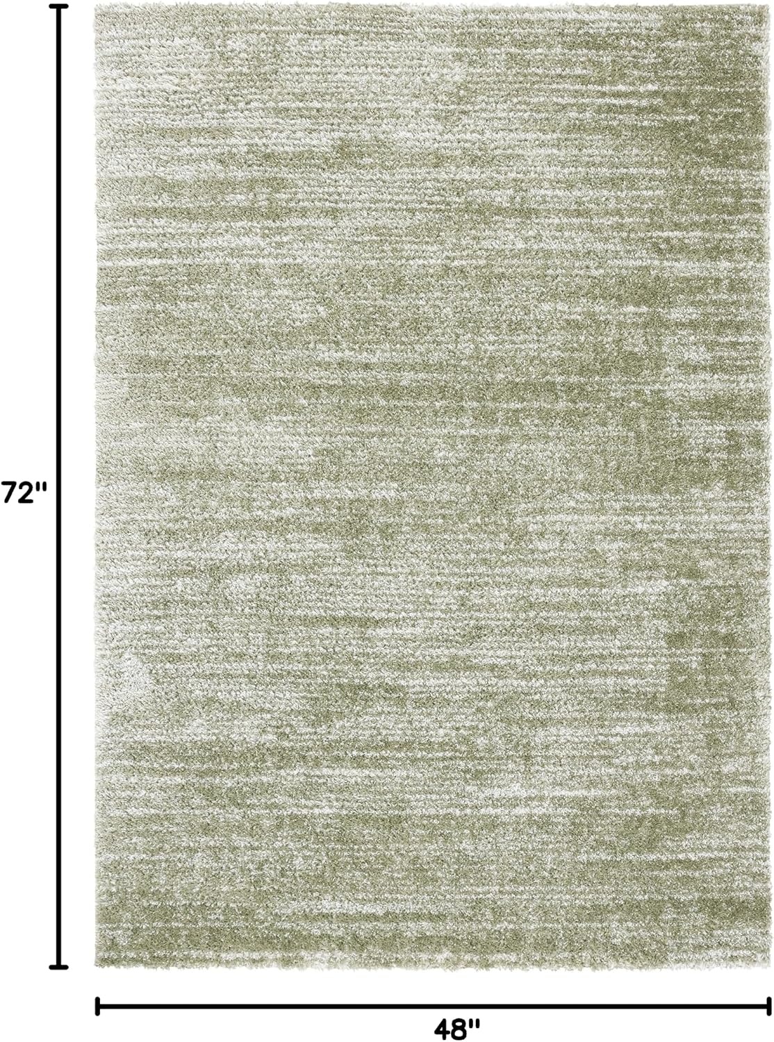 image:imageSAFAVIEH Area Rug 8x10 Tahoe Shag Collection Large Ivory amp Grey Modern Design NonShedding amp Easy Cleaning Plush Thick Pile Ideal for Living Room Bedroom Dining Space THO653ASageIvory