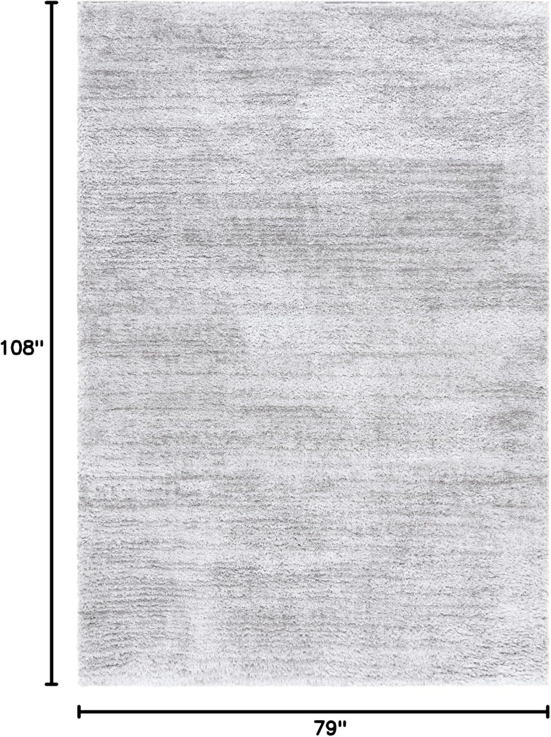 image:imageSAFAVIEH Area Rug 8x10 Tahoe Shag Collection Large Ivory amp Grey Modern Design NonShedding amp Easy Cleaning Plush Thick Pile Ideal for Living Room Bedroom Dining Space THO653AGreyDark Grey