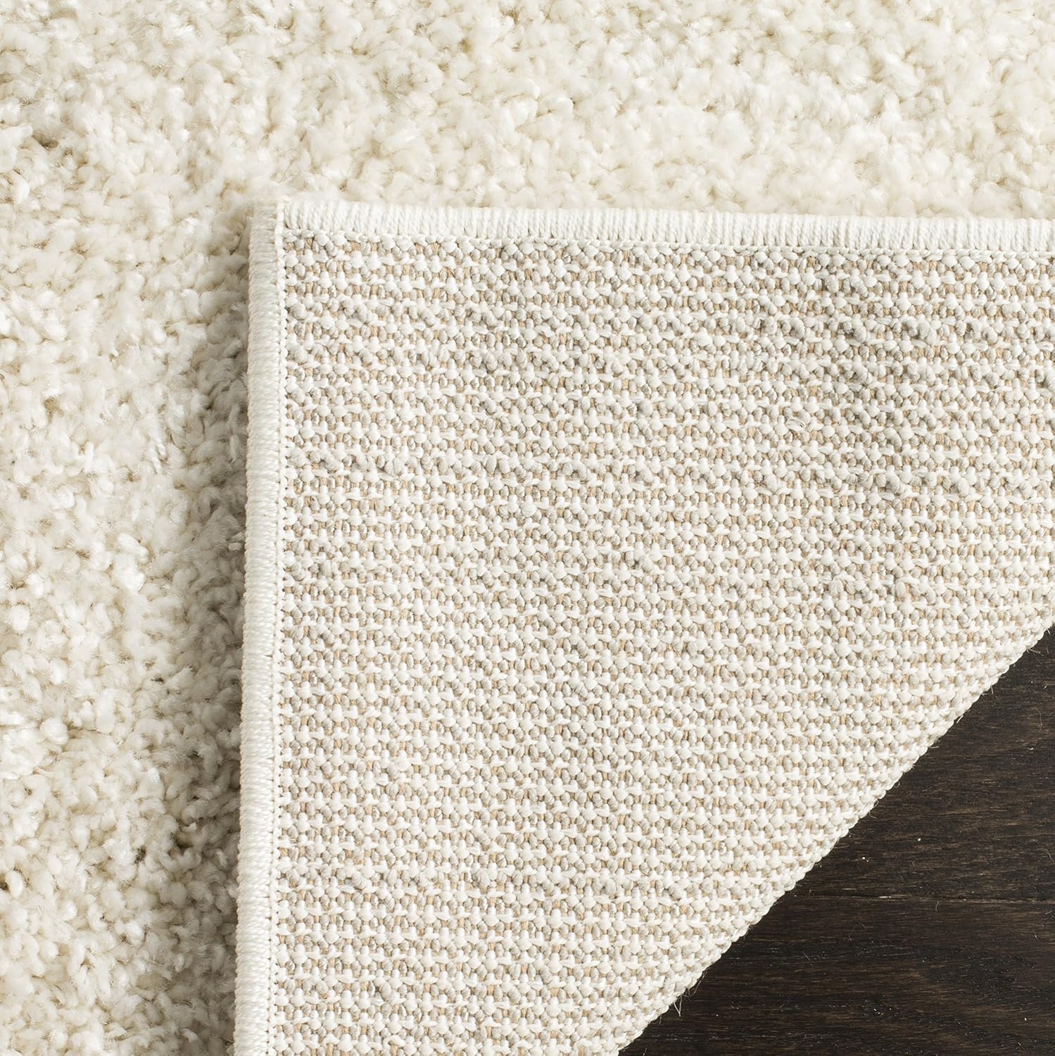 image:imageSAFAVIEH Area Rug 9x12 Arizona Shag Collection Large Cream Solid Design NonShedding amp Easy to Clean Ideal for Living Room Bedroom Dining Space ASG820A