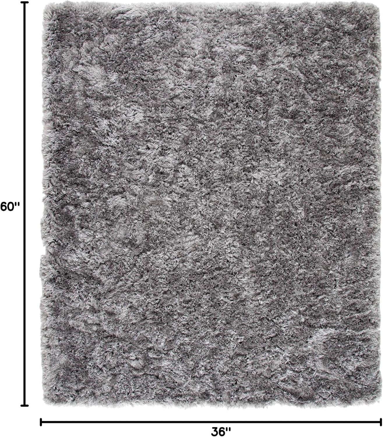 image:imageSAFAVIEH Artic Shag Collection Area Rug 86 x 12 Ivory Handmade Glam 3inch Thick Ideal for High Traffic Areas in Living Room Bedroom SG270AGrey