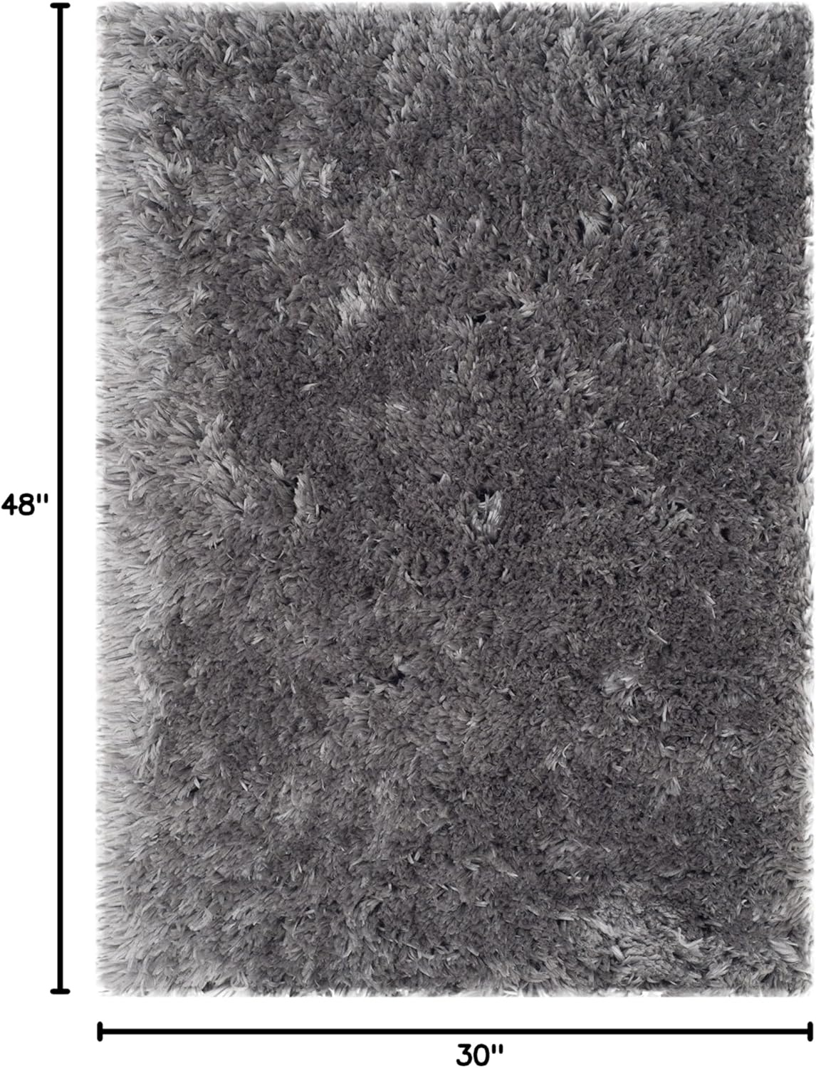 image:imageSAFAVIEH Artic Shag Collection Area Rug 86 x 12 Ivory Handmade Glam 3inch Thick Ideal for High Traffic Areas in Living Room Bedroom SG270AGrey