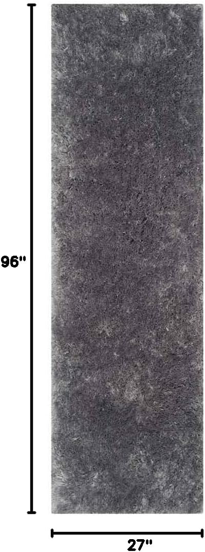 image:imageSAFAVIEH Artic Shag Collection Area Rug 86 x 12 Ivory Handmade Glam 3inch Thick Ideal for High Traffic Areas in Living Room Bedroom SG270AGrey